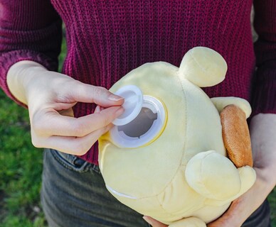 Foto 7 | Banco De Dinero De Peluche Sanrio Pompompurin 20 Cm Diseño De Búfalo Plateado - Venta Internacional.