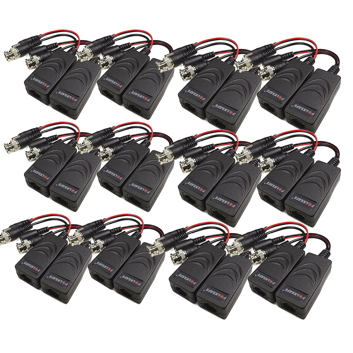 Foto 2 pulgar | Kit Cctv de 12 Pares de Balun Folksafe de Video Full Hd