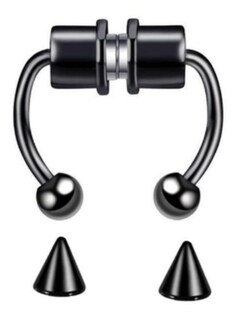 Foto 1 | Piercing Magnético Intercambiable color Negro para Nariz