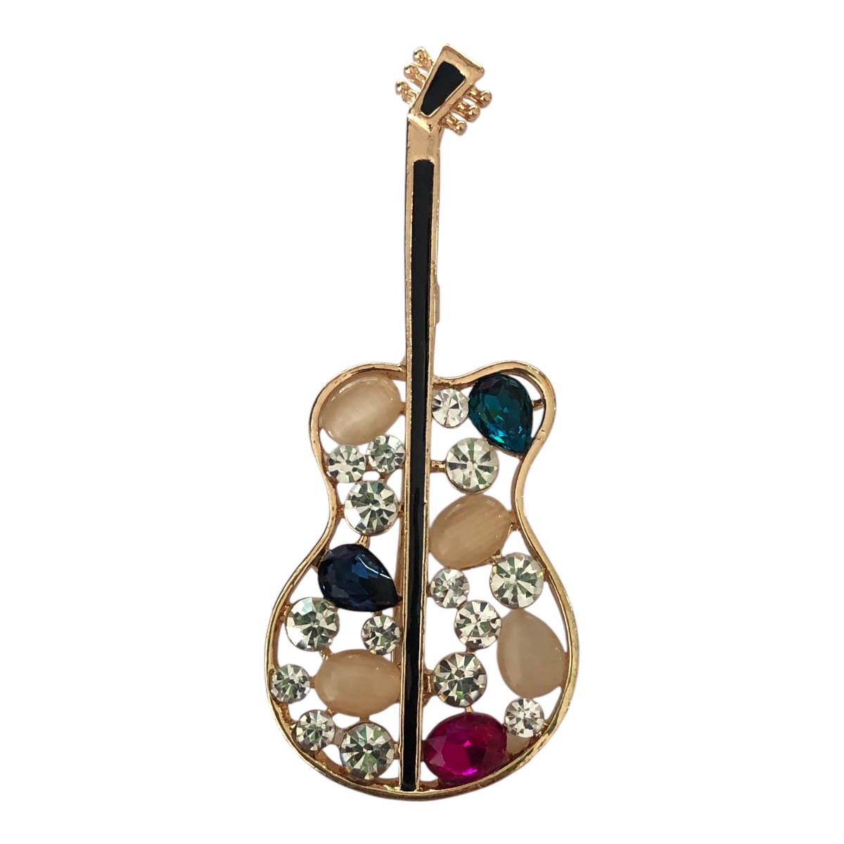 Broche Para Ropa De Mujer Guitarra Multicolor