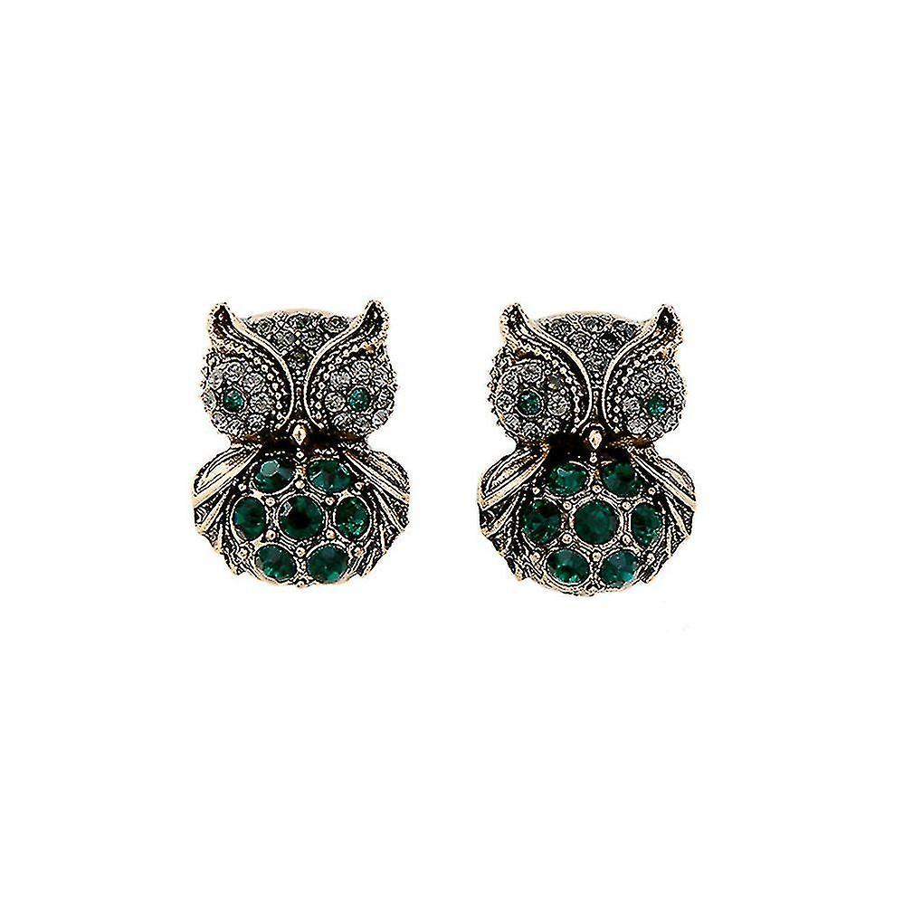 Pendientes Huoguo Con Colgante De Búho Y Diamante  Festival - Venta Internacional.