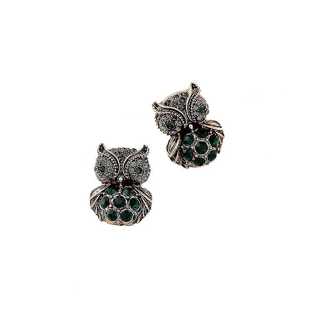 Foto 3 pulgar | Pendientes Huoguo Con Colgante De Búho Y Diamante  Festival - Venta Internacional.
