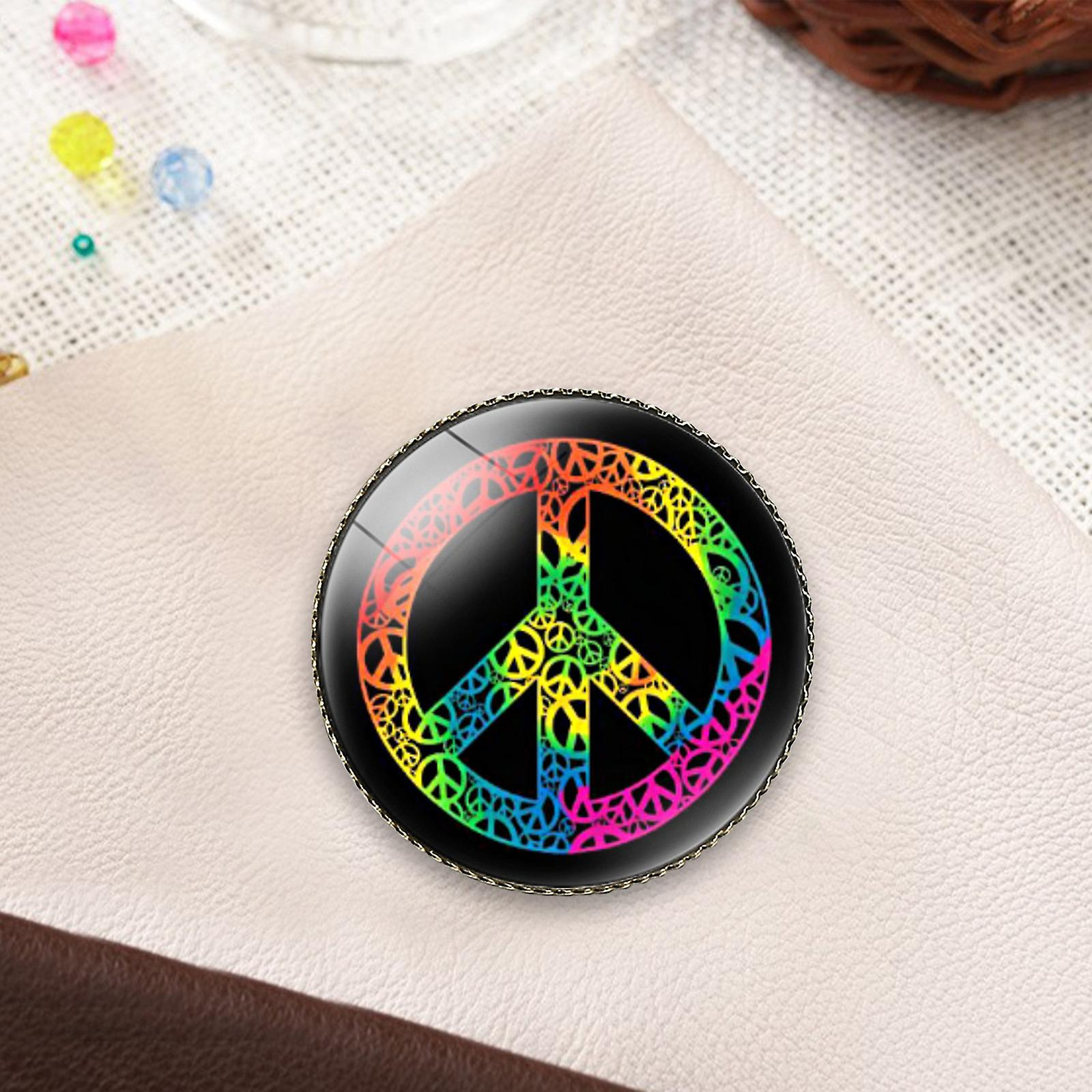 Foto 5 pulgar | Broche Vintage De Cristal Con El Signo De La Paz Para Ropa Y Bolsos - Venta Internacional.