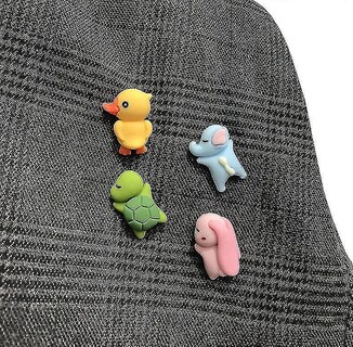 Foto 1 | Juego De Broches Huoguo Bonita Tortuga Pequeña Con Dibujos Animados Aleación De Zinc 4 Unidades - Venta Internacio