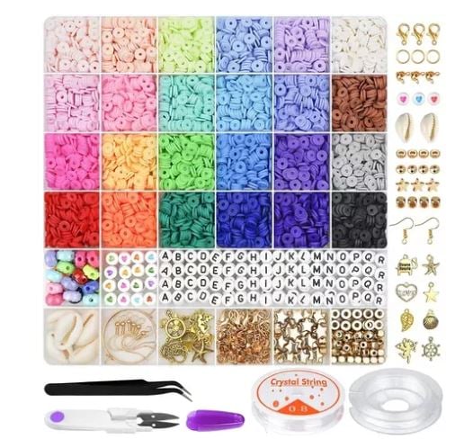 Kit De Cuentas C/cuerda Elástica Para Joyería, 6000 Piezas $756