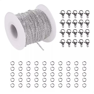 Foto 1 | Materiales para Joyeria Cadena de Acero Inoxidable 2mm x 10m Eo Safe Imports Esi-17443 Plateado