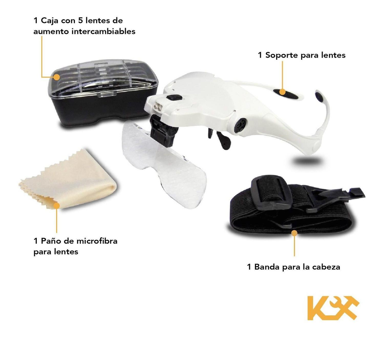 Foto 5 pulgar | Lupa Optovisor con Luz Led para Doctor o Joyero 1.2x a 3.5x