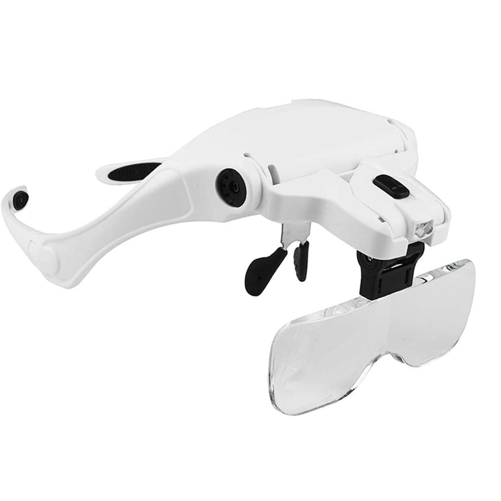 Foto 2 pulgar | Lupa Anteojos Obi 3717 color Blanco Visor con Led Aumento de 1 a 3.5x 5 Piezas