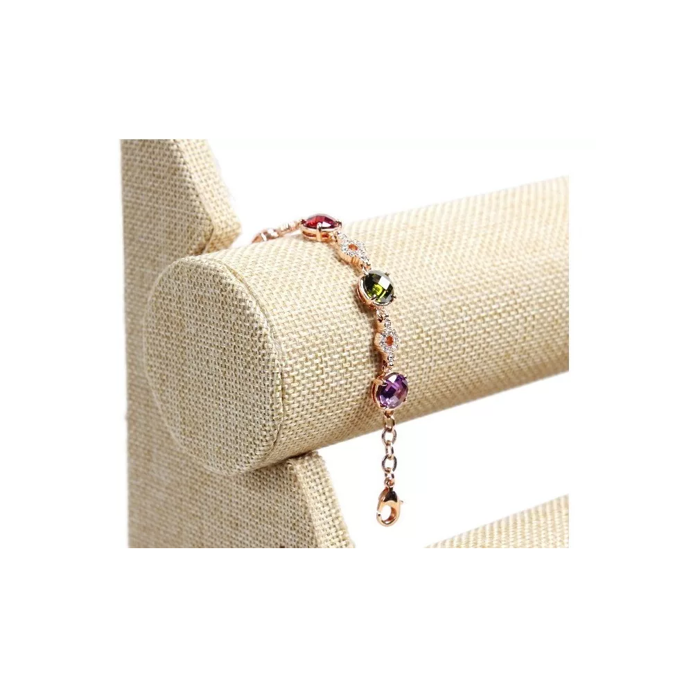 Foto 4 pulgar | Exhibidores Porta Pulsera con 3 Niveles Plegable color Beige