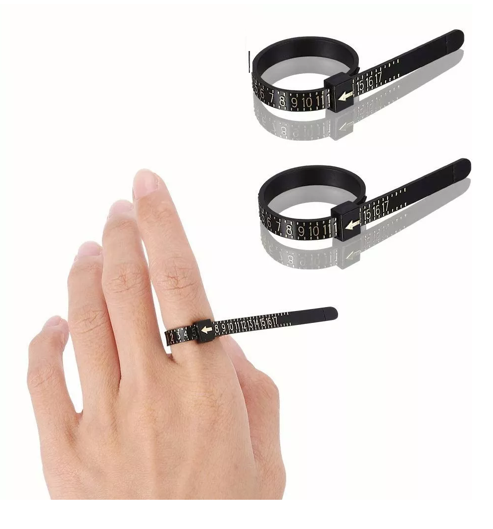 Foto 3 pulgar | Juego De Medidor De Anillos Y Anillero De Plástico, 3 Piezas Violeta