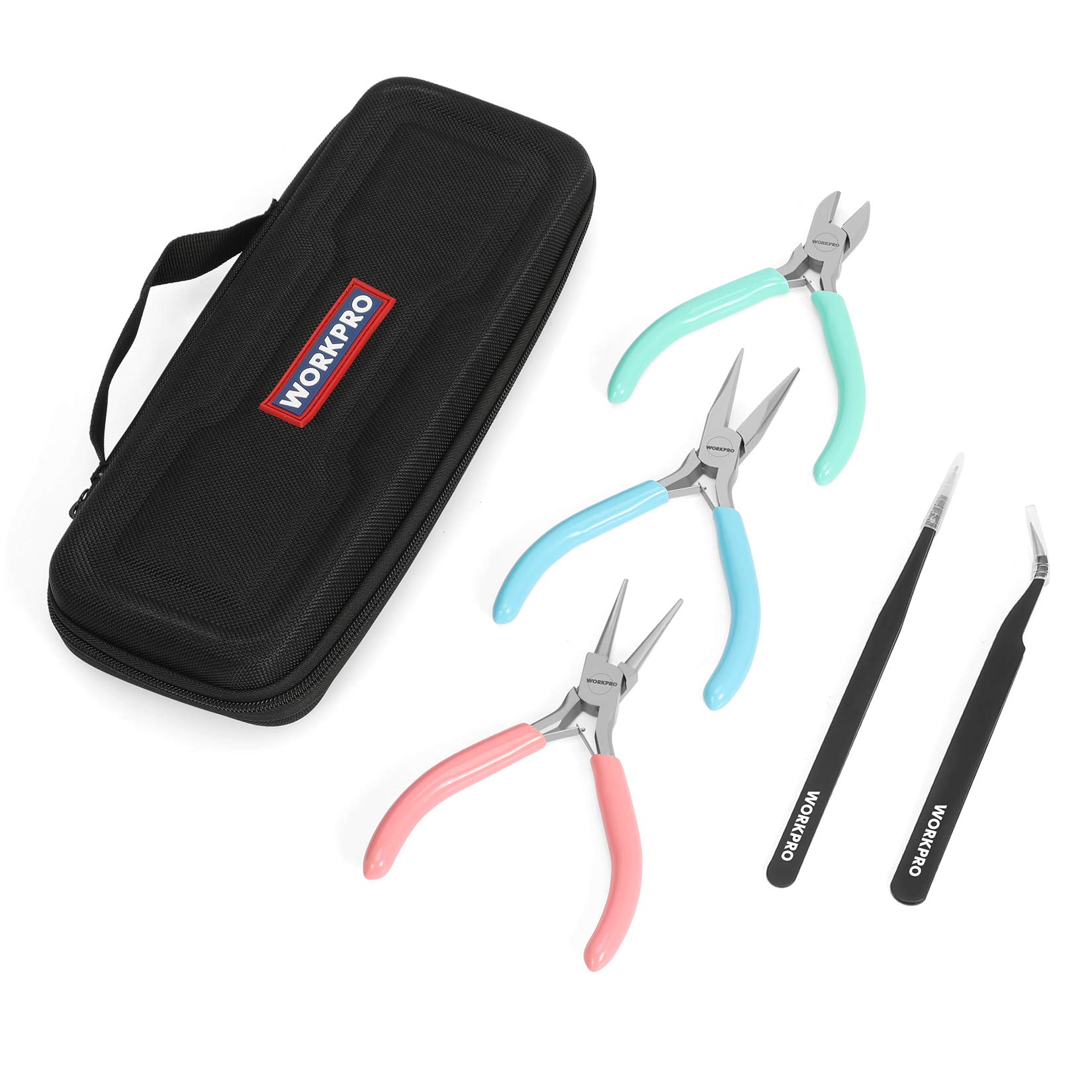 Foto 2 pulgar | Juego De Alicates Para Joyería Workpro De 5 Piezas Con Funda Para Hacer Joyas - Venta Internacional.