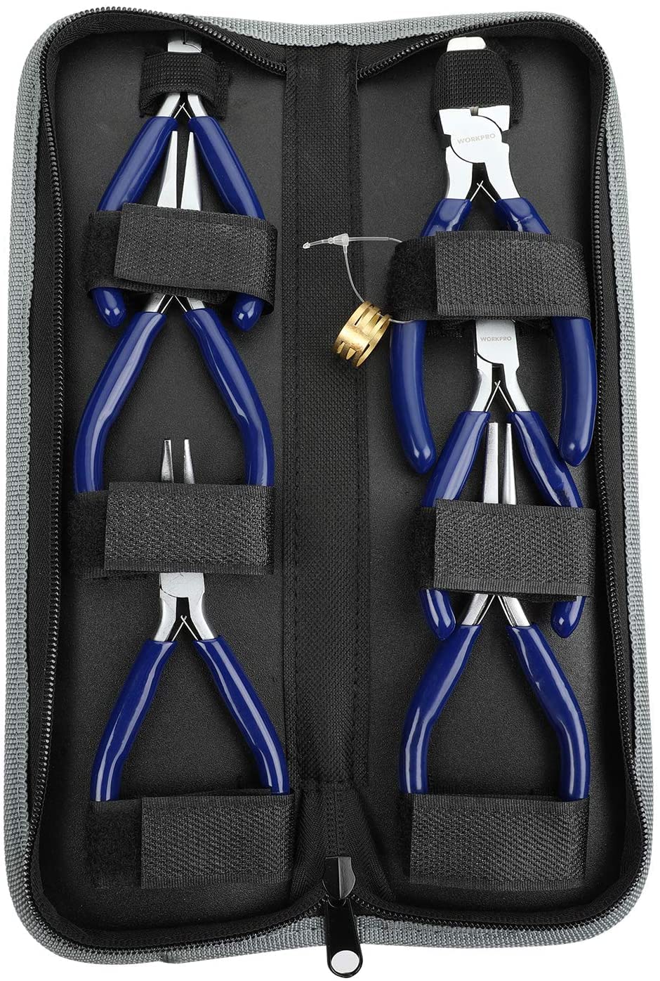 Foto 6 pulgar | Juego De Alicates Para Joyería Workpro De 7 Piezas Con Funda De Transporte, Color Azul - Venta Internacional.