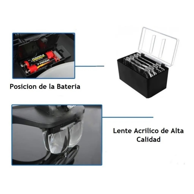 Foto 6 pulgar | Lupa, Lentes, Lupa Con Luz, 2 Bombillas Led - Venta Internacional.