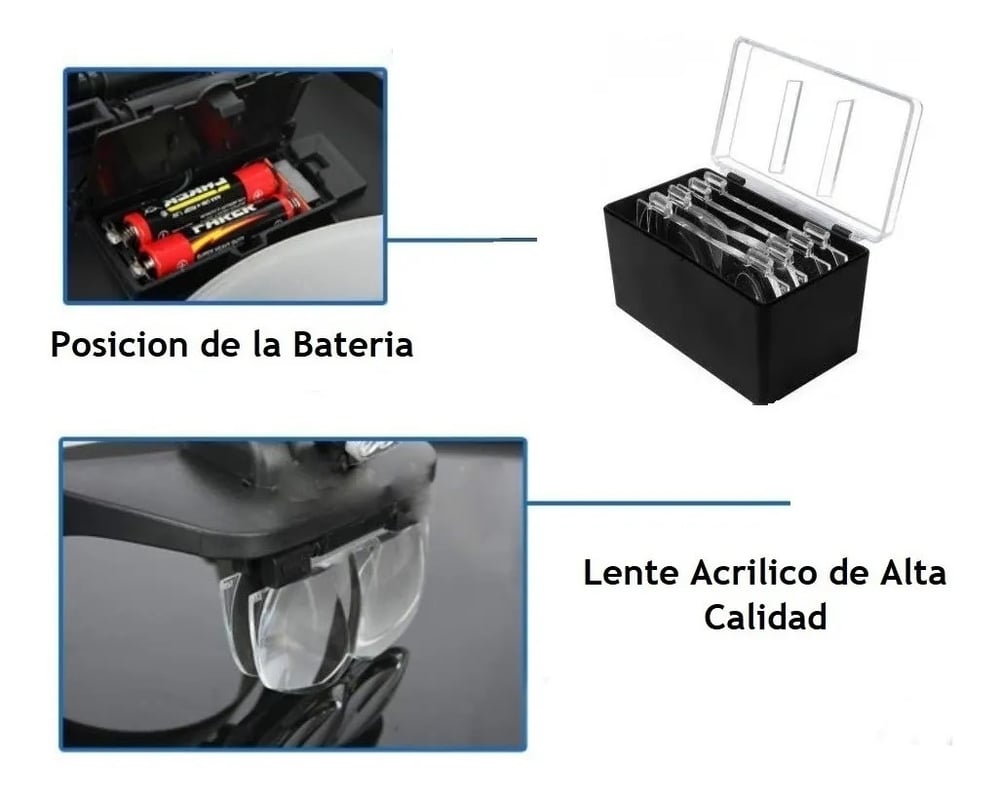 Foto 6 pulgar | Lupa, Diadema, Lupa Con Luz - Venta Internacional.