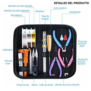 Foto 3 | Kit Bisutería Material Para Hacer Joyería Y Herramientas Eo Safe Imports Esi-18731 Multicolor