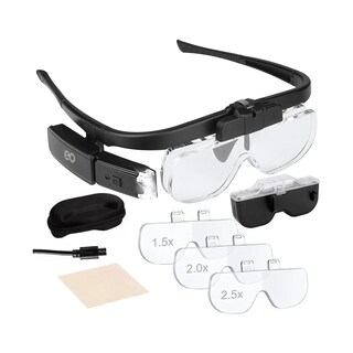 Foto 1 | Lentes Lupa Luz Led Para Extensión De Pestañas, Microblading Eo Safe Imports Esi-18756 Negro