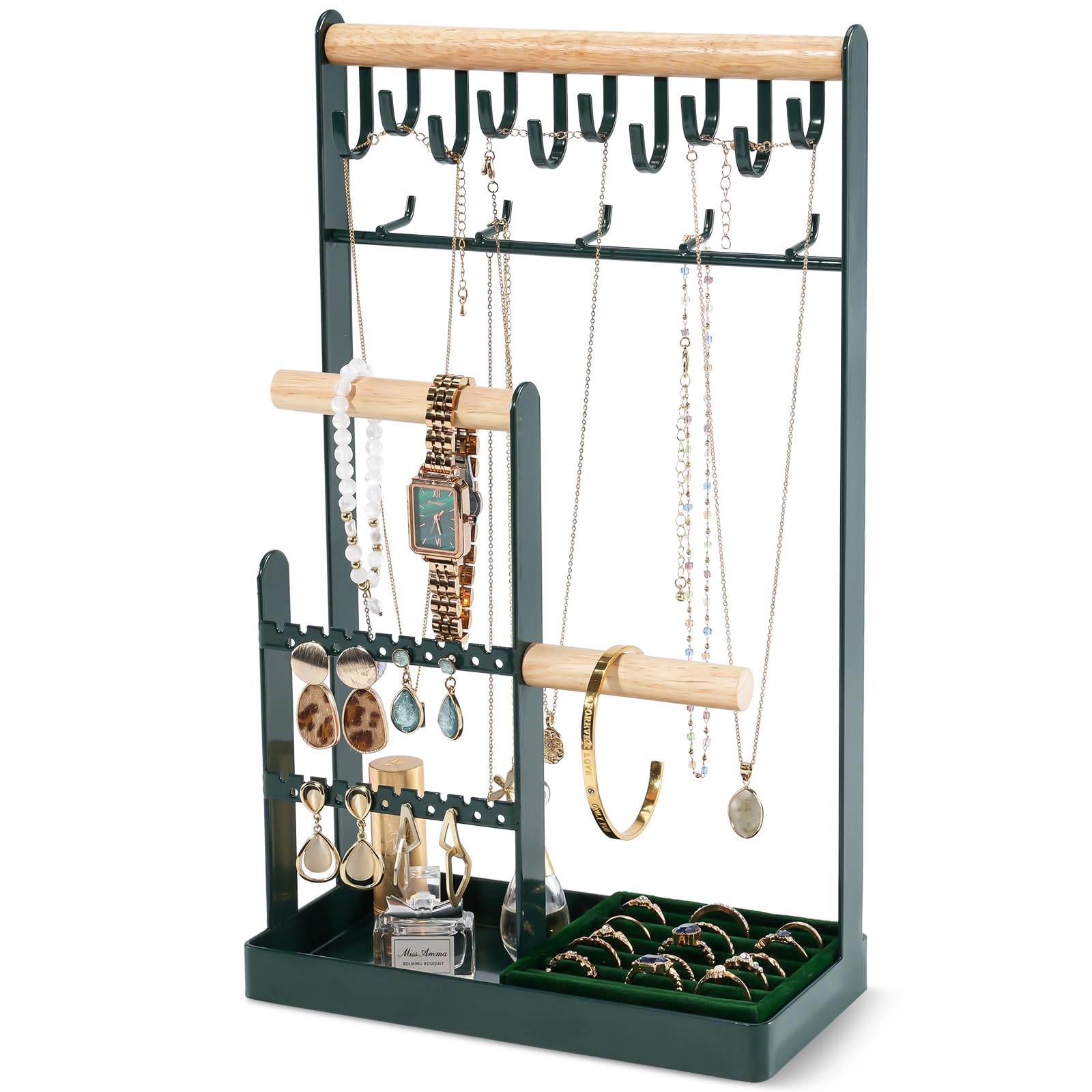 Foto 1 | Organizador De Joyas Procase, Soporte Para Joyas De 5 Niveles, Color Verde - Venta Internacional.