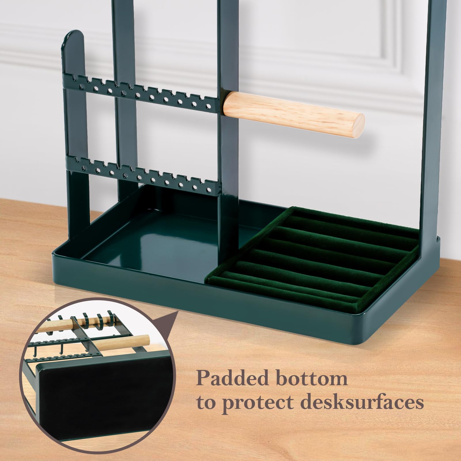 Foto 5 pulgar | Organizador De Joyas Procase, Soporte Para Joyas De 5 Niveles, Color Verde - Venta Internacional.