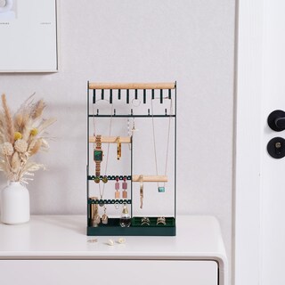 Foto 6 | Organizador De Joyas Procase, Soporte Para Joyas De 5 Niveles, Color Verde - Venta Internacional.