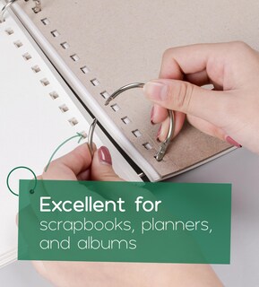 Foto 5 | Binder Ring Mr. Pen Loose Leaf, Paquete De 100 Unidades, 3 Tamaños, Plata - Venta Internacional.