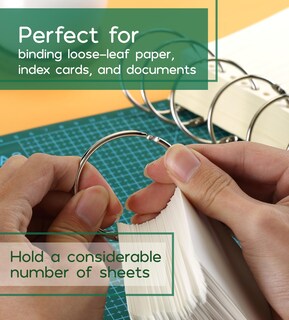 Foto 6 | Binder Ring Mr. Pen Loose Leaf, Paquete De 100 Unidades, 3 Tamaños, Plata - Venta Internacional.