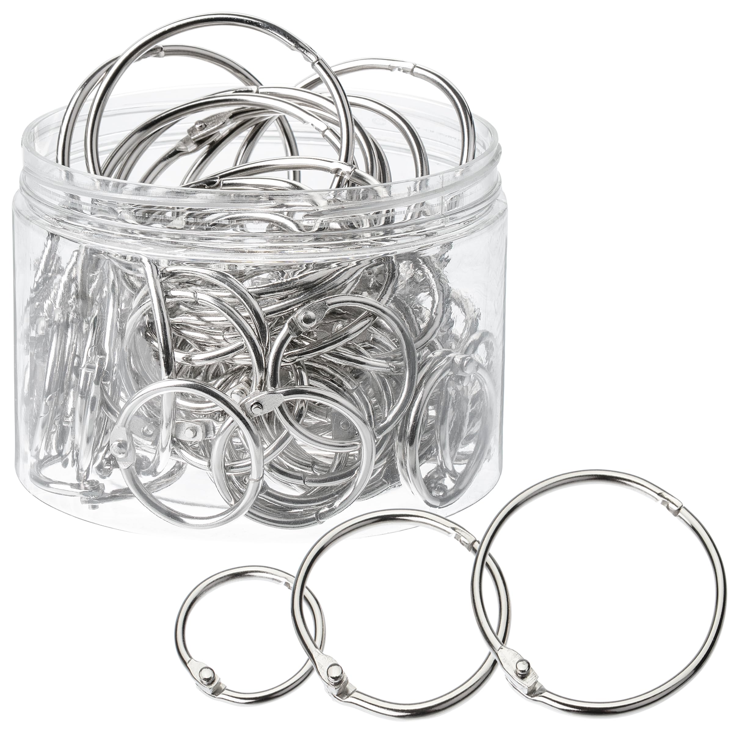 Foto 8 pulgar | Binder Ring Mr. Pen Loose Leaf, Paquete De 100 Unidades, 3 Tamaños, Plata - Venta Internacional.