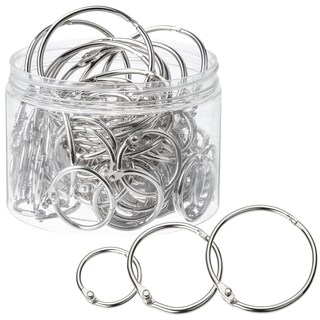 Foto 7 | Binder Ring Mr. Pen Loose Leaf, Paquete De 100 Unidades, 3 Tamaños, Plata - Venta Internacional.