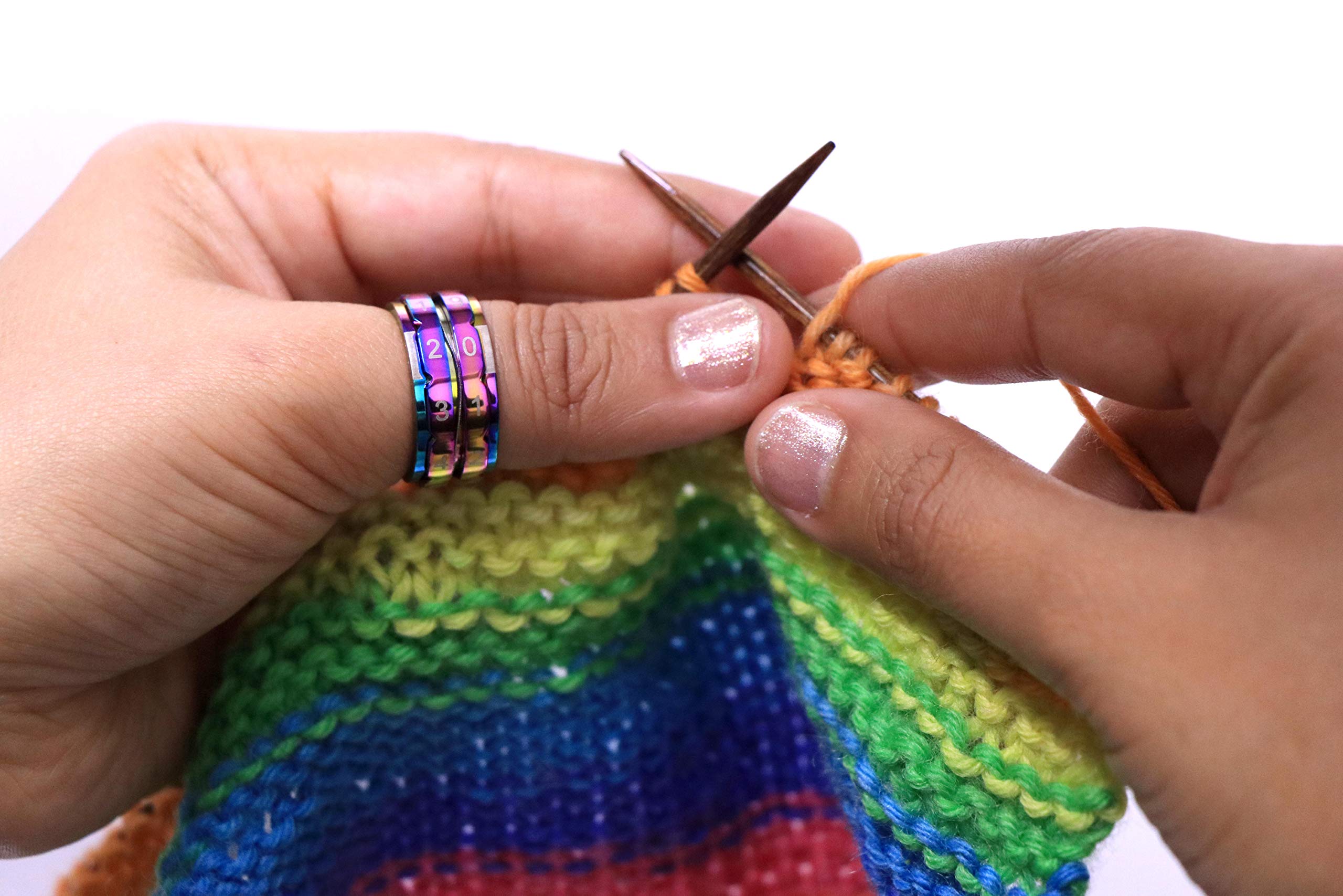 Foto 3 pulgar | Anillo Row Counter Knitpro Rainbow De Acero Inoxidable De 9-19,0 Mm - Venta Internacional.