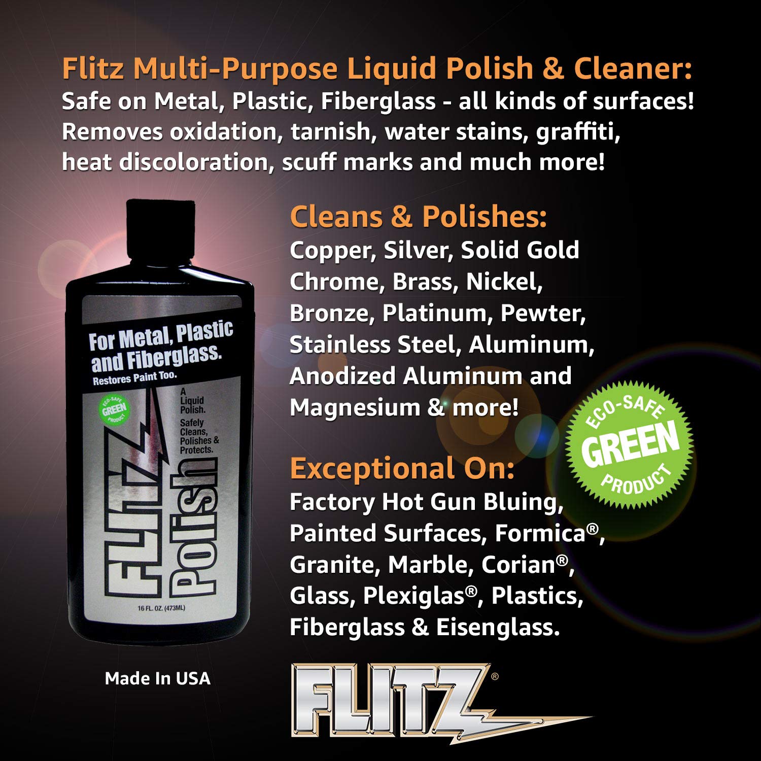 Foto 3 pulgar | Limpiador De Manchas Liquid Flitz  Multiusos  473 Ml - Venta Internacional.