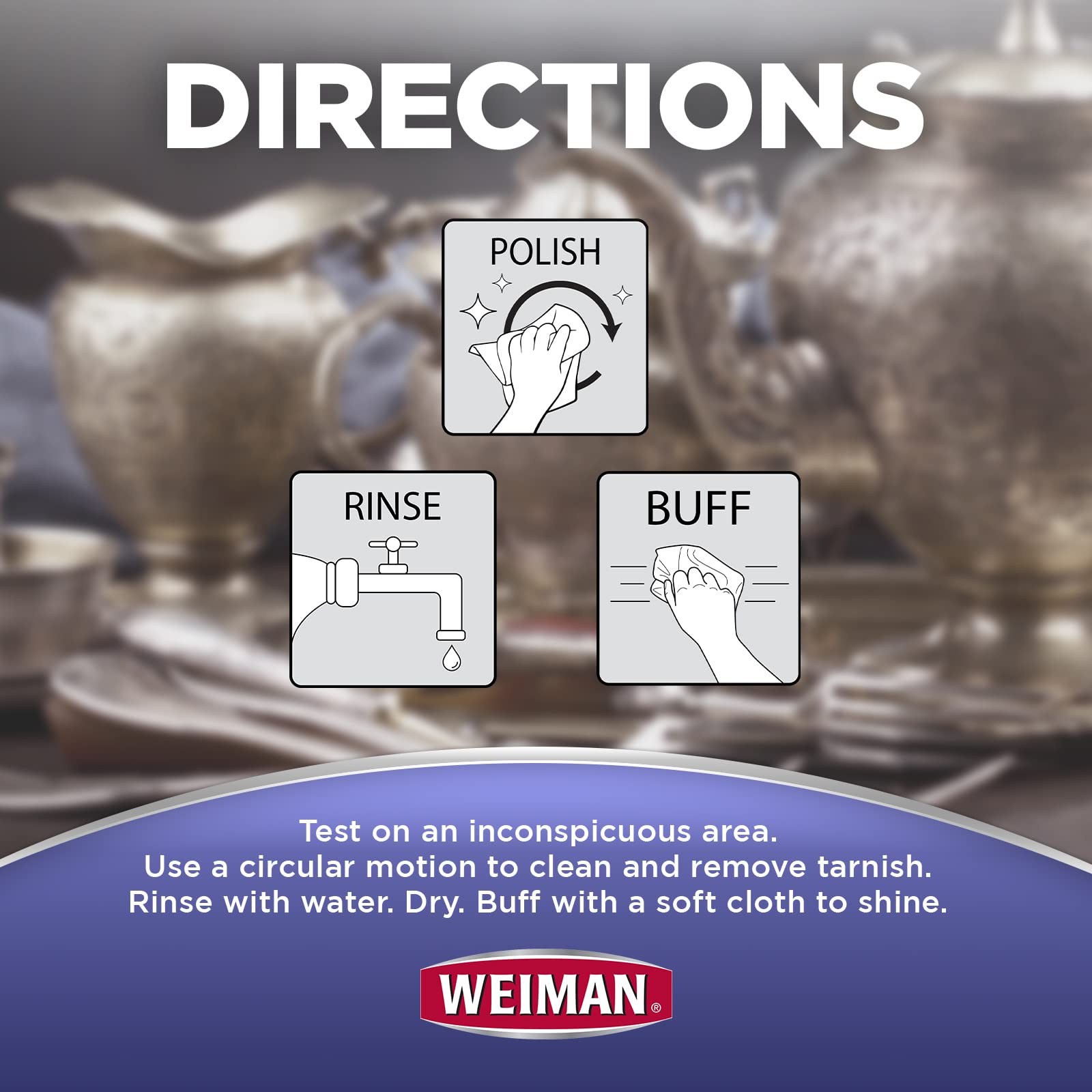 Foto 4 | Toallitas Limpiadoras Y Quitamanchas Para Joyas Weiman  20 Unidades - Venta Internacional.