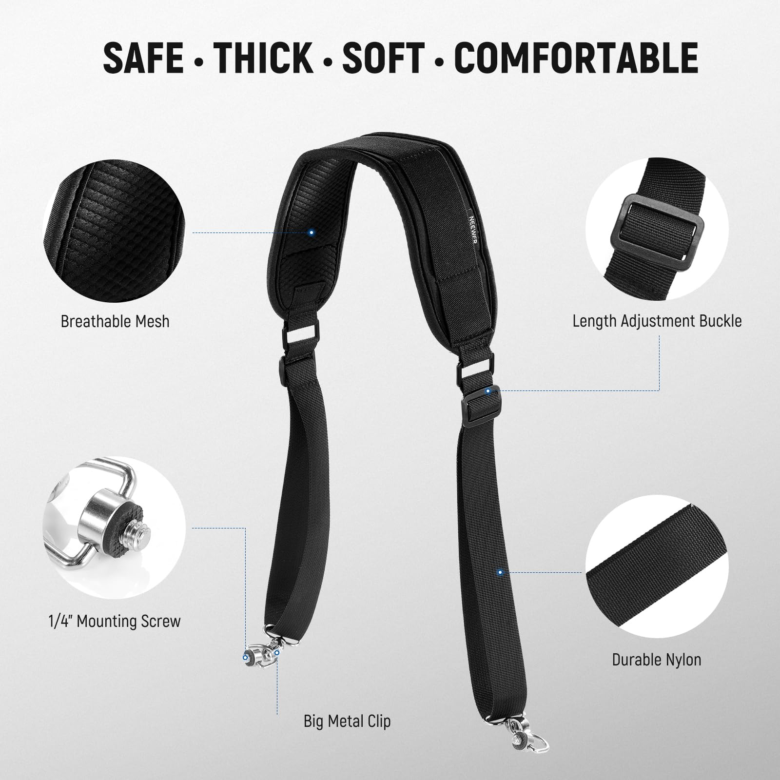 Foto 7 pulgar | Correa De Cuello Neewer Rs4 Rs3 Con Rieles Nato Para Dji Gimbal - Venta Internacional.