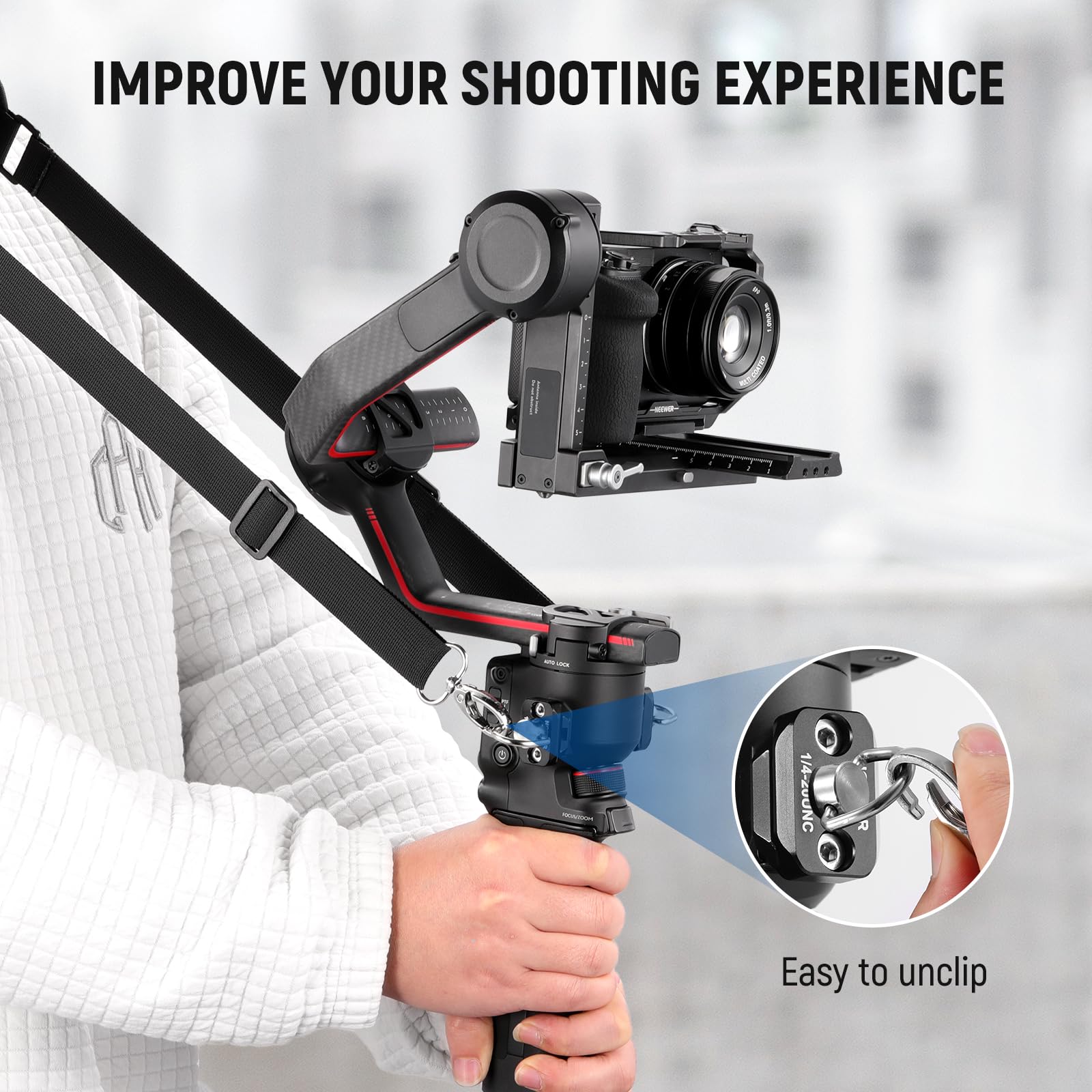 Foto 7 | Correa De Cuello Neewer Rs4 Rs3 Con Rieles Nato Para Dji Gimbal - Venta Internacional.