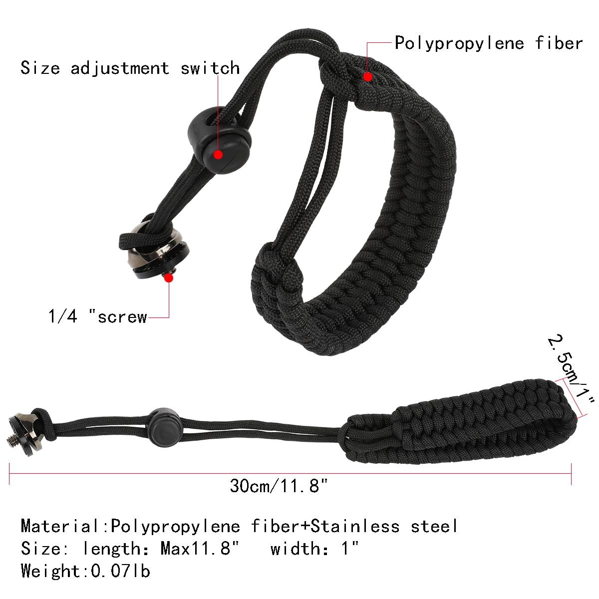 Foto 3 pulgar | Correa De Muñeca Ajustable De Nailon Para Cámara Insta360 Gopro Nikon - Venta Internacional.