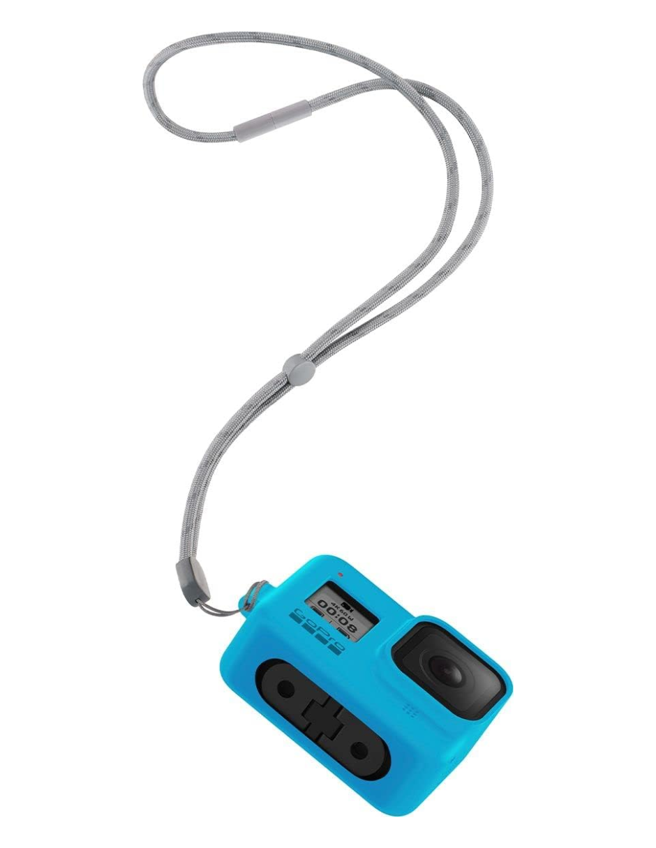 Foto 3 pulgar | Funda de silicón para GoPro Hero 8 AJSST-003 color azul con correa