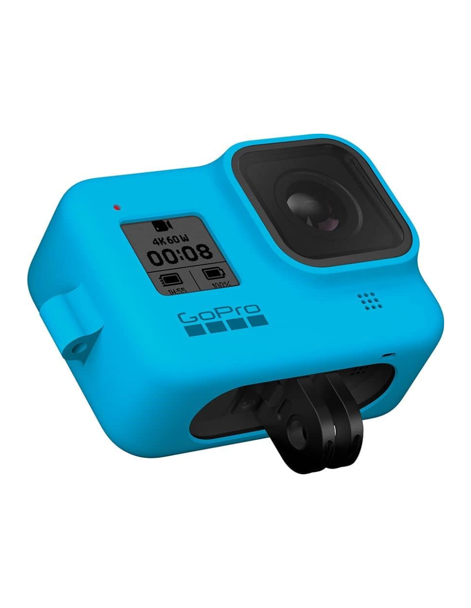 Foto 4 pulgar | Funda de silicón para GoPro Hero 8 AJSST-003 color azul con correa