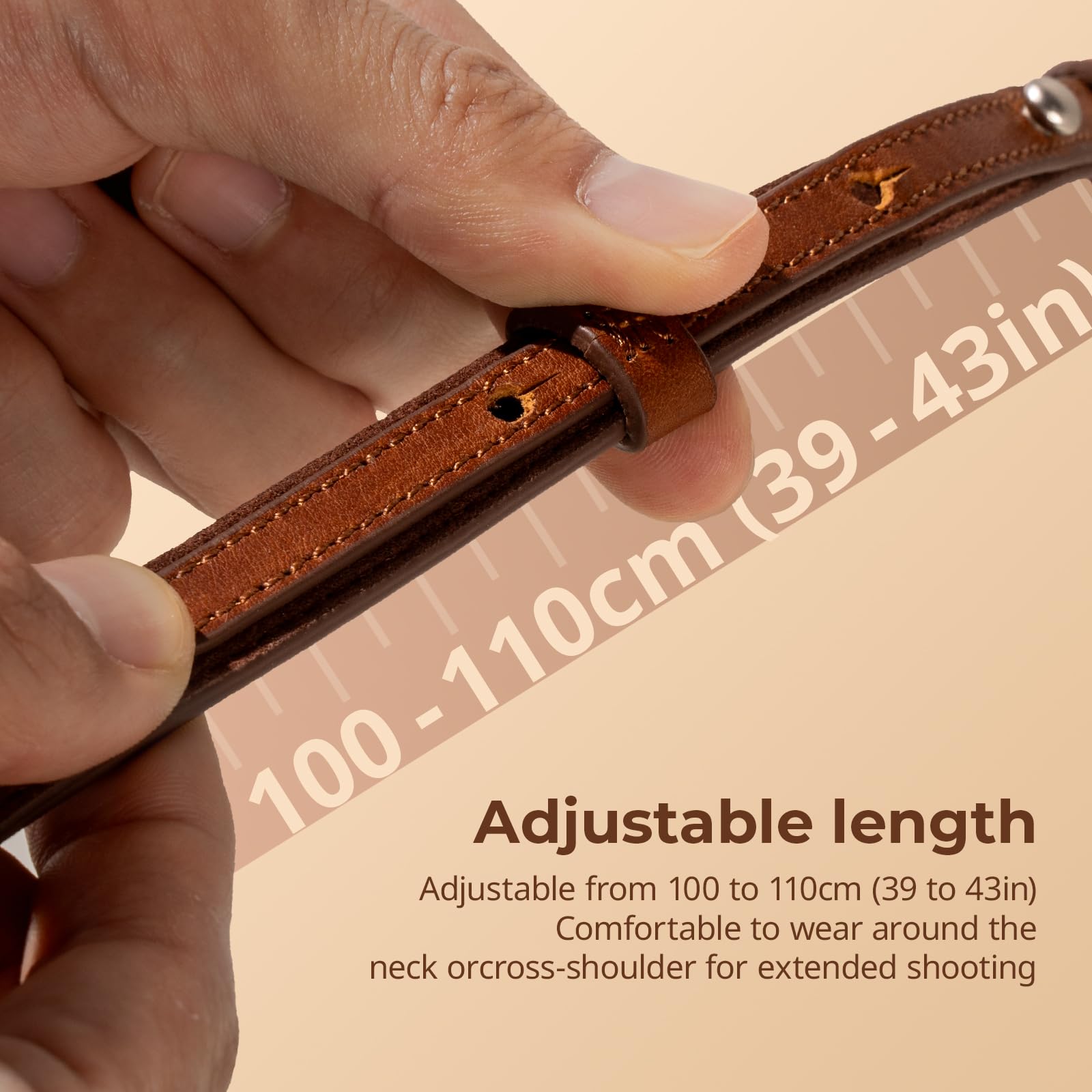 Foto 4 pulgar | Correa De Hombro Para Cámara Smallrig Universal, Piel, 10 Kg, Color Marrón - Venta Internacional.