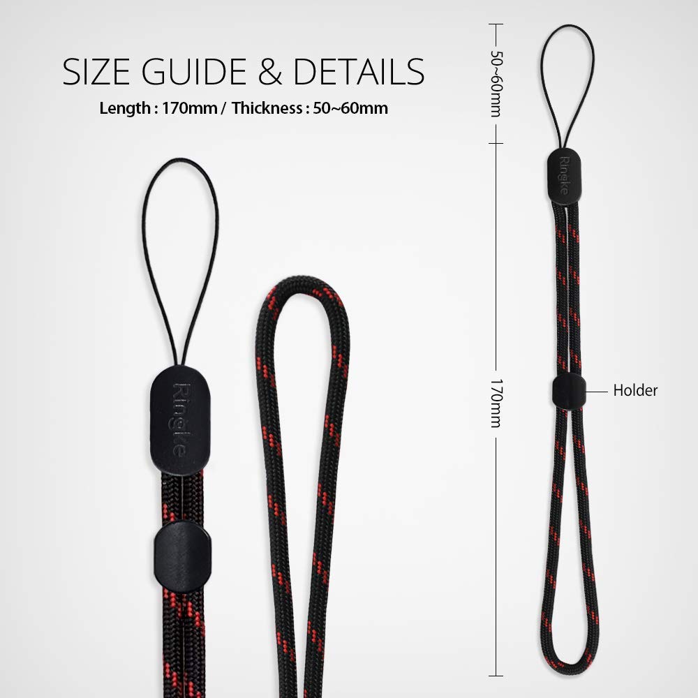 Foto 7 | Correa De Pulsera Ringke Paracord Para Teléfono Móvil [paquete De 2] Color Rubí Negro - Venta Internacional.