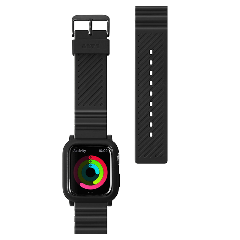 Foto 2 pulgar | Correa para Apple Watch Serie 7 /6 /5 /4 44mm Laut Impkt Negro