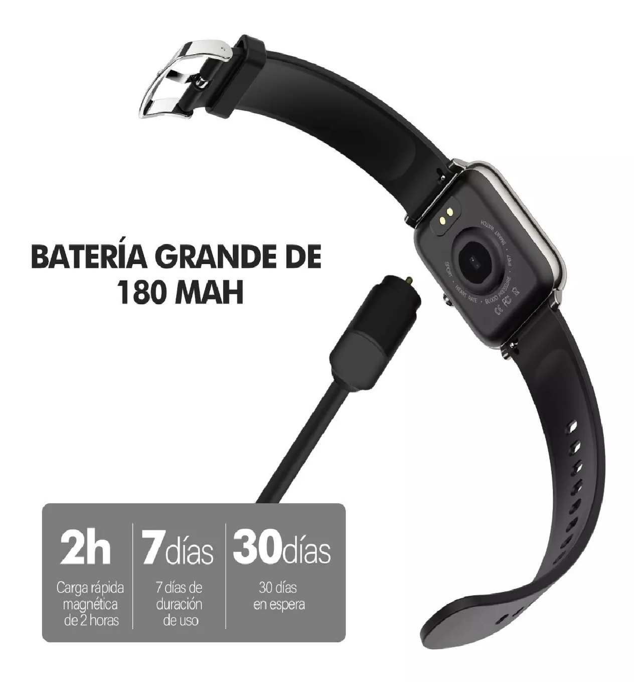 Foto 4 pulgar | Reloj Inteligente BELUG LonEasy P22 color Negro Deportivo Impermeable con Bluetooth