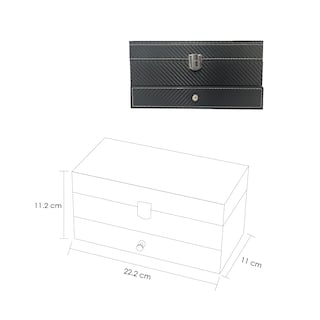 Foto 2 | Caja para organizar relojes 2 niveles Iliosinnova Relojeros Negro Con 4 espacios