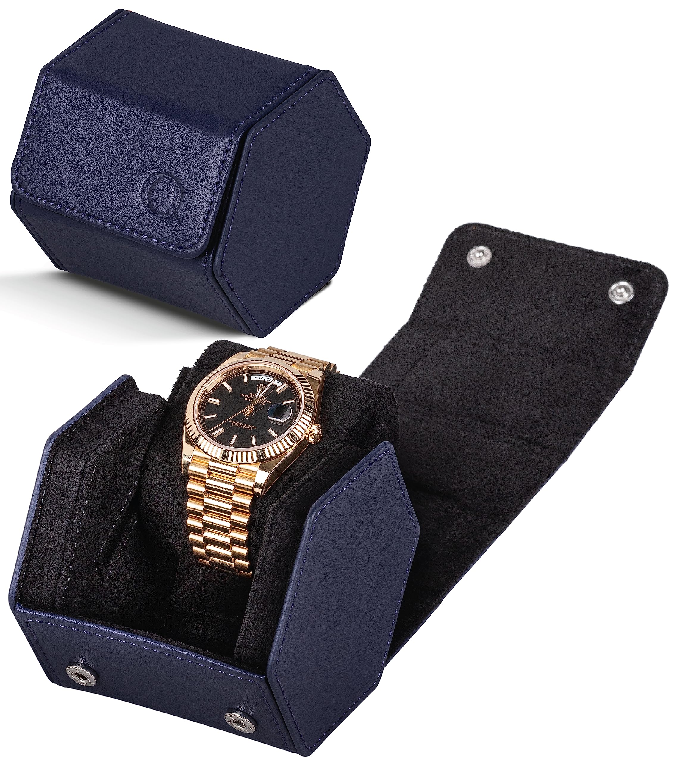 Foto 5 | Venta Internacional-Funda De Reloj Qwatchbands De Piel Con Hexágono para Hombre