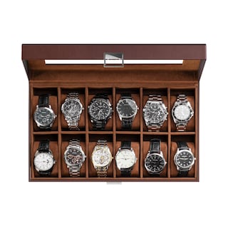 Foto 1 | Caja Organizadora Procase De 12 Ranuras De Piel Sintética Para Hombre, Color Marrón - Venta Internacional.
