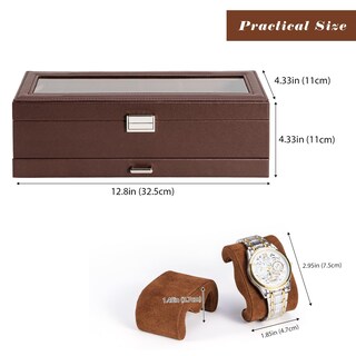 Foto 6 | Estuche Procase Marrón para Relojes-Venta Internacional