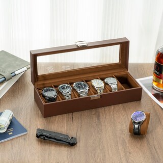 Foto 6 | Estuche Procase Marrón para Relojes-Venta Internacional