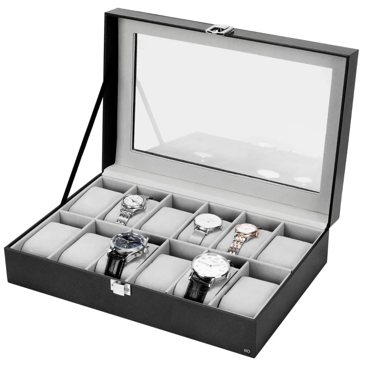 Foto 1 | Estuche Organizador De Caja Para Relojes Eo Safe Imports Esi-19058 Negro