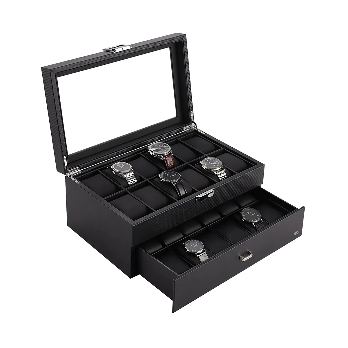 Foto 2 pulgar | Estuche Exhibidor Relojes Caja Organizador Reloj 24 Espacios Eo Safe Imports Esi-19061 Negro