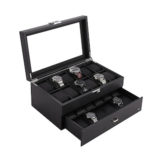 Foto 1 | Estuche Exhibidor Relojes Caja Organizador Reloj 24 Espacios Eo Safe Imports Esi-19061 Negro