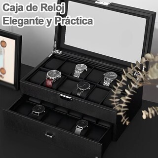 Foto 2 | Estuche Exhibidor Relojes Caja Organizador Reloj 24 Espacios Eo Safe Imports Esi-19061 Negro