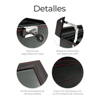 Foto 2 | Estuche Alhajero Organizador De Relojes Y Joyas Eo Safe Imports Esi-19059 Negro