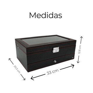 Foto 3 | Estuche Alhajero Organizador De Relojes Y Joyas Eo Safe Imports Esi-19059 Negro
